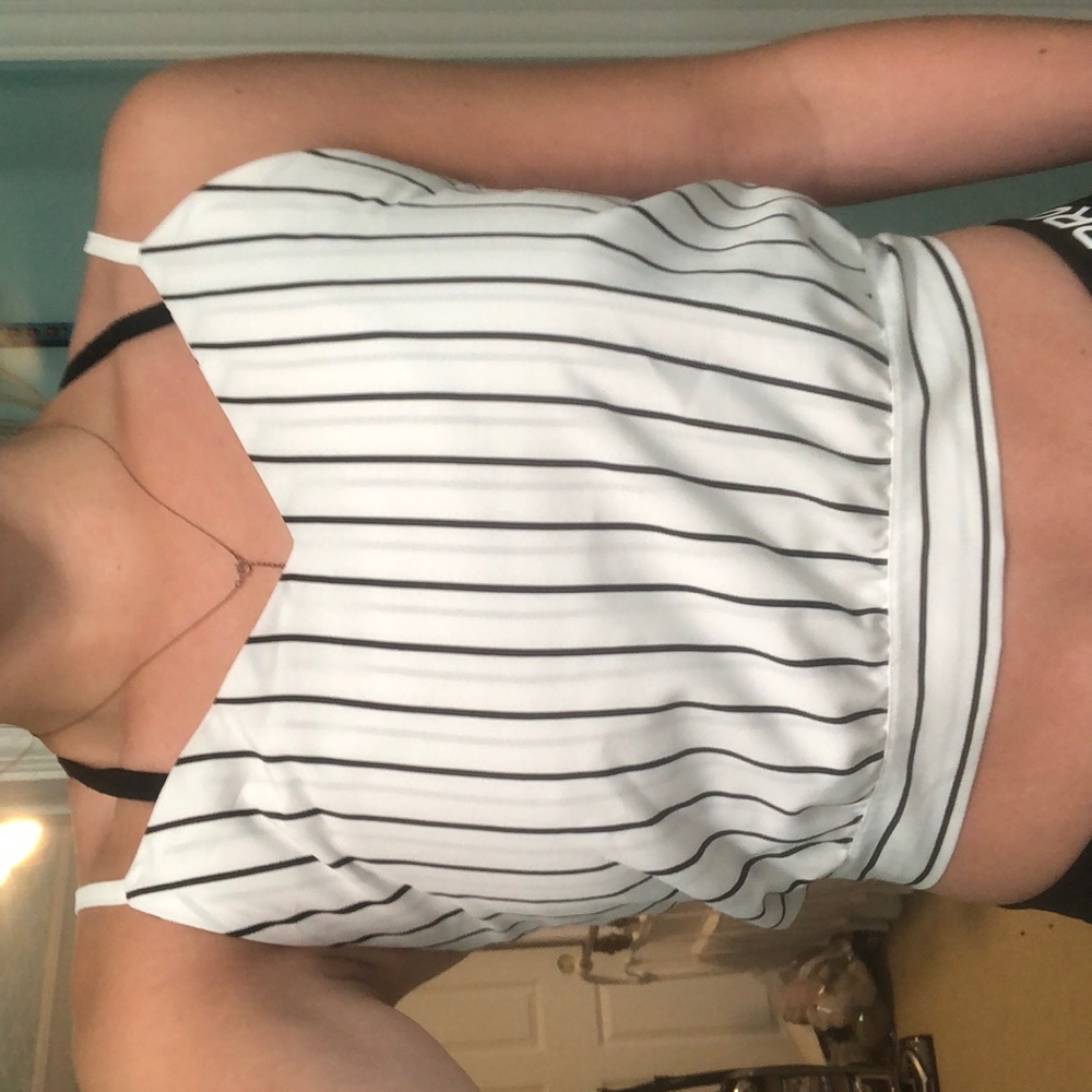 Striped crop tank